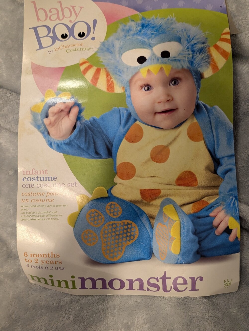 Source Unknown Baby Boo! Mini Monster Costume - Blue with Orange Accents